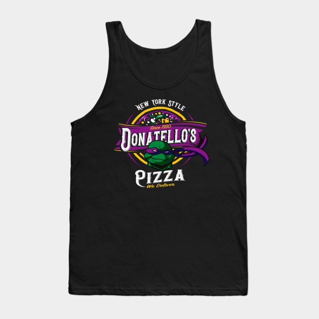 Donatello's New York Style Pizza Tank Top by Alema Art